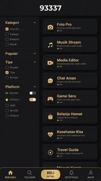 93337 – Katalog Aplikasi Populer dan Kanal Uji Terpercaya