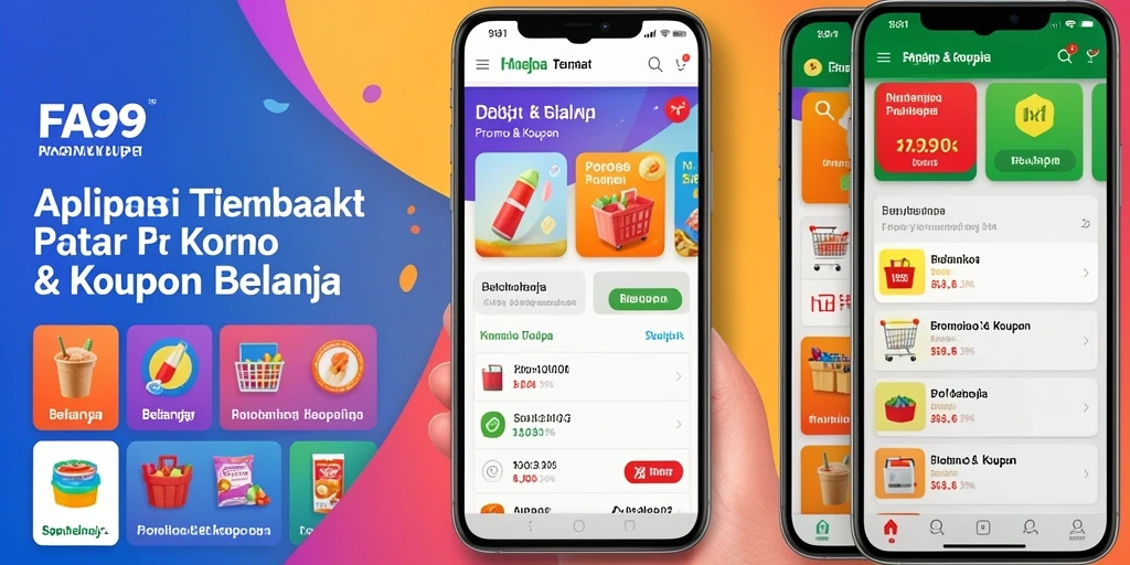 Tampilan antarmuka aplikasi FA99 untuk Promo & Kupon