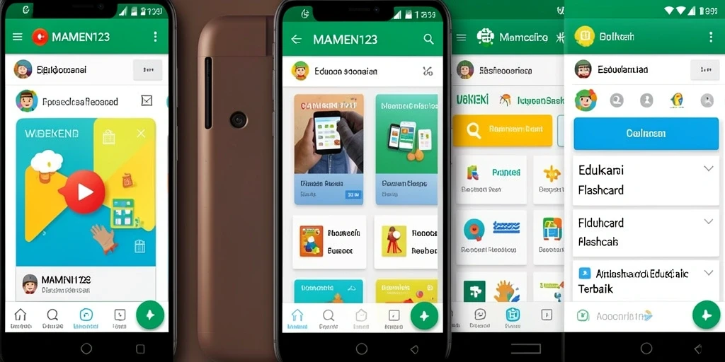 Antarmuka MAMEN123 yang interaktif dan sederhana untuk membuat flashcard.