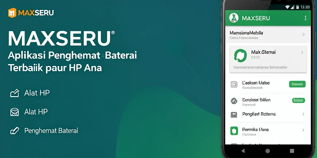 Tampilan antarmuka MAXSERU yang memudahkan penghematan baterai.