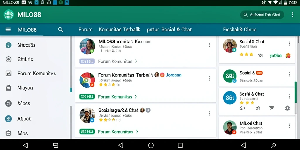 Tampilan antarmuka yang interaktif dari MILO88 di Forum Komunitas.