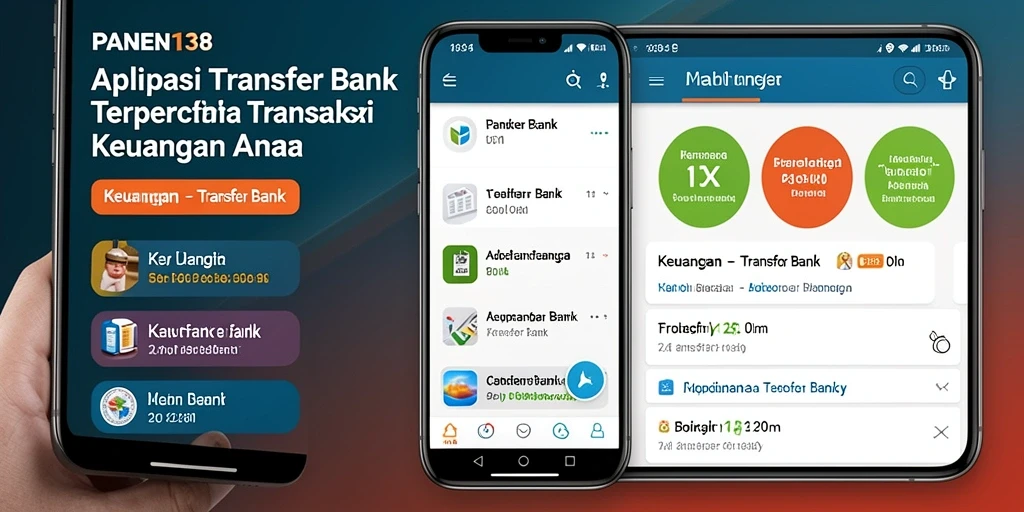 Tampilan antarmuka aplikasi PANEN138 untuk transfer bank yang mudah.