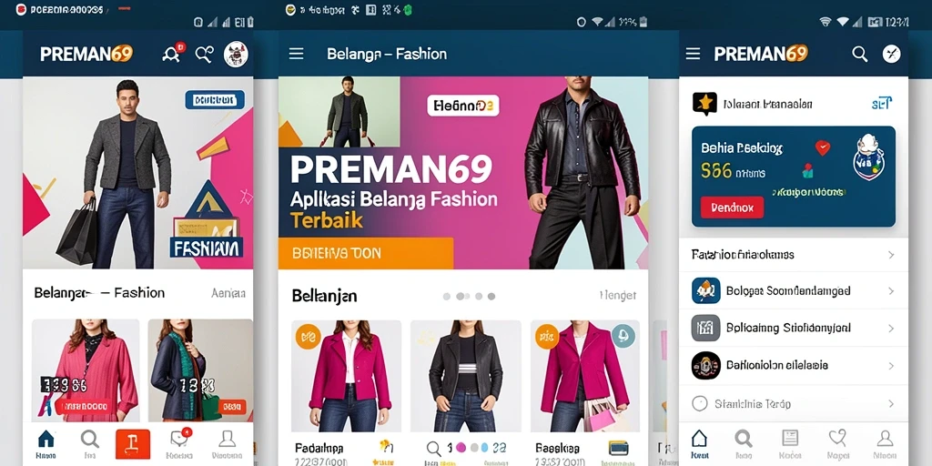 Tampilan antarmuka aplikasi PREMAN69 yang modern dan user-friendly.