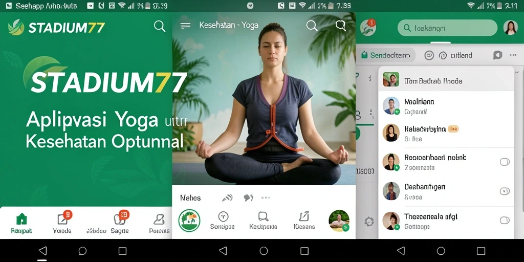 Antarmuka STADIUM77 yang menawan dengan fungsi yoga yang lengkap.