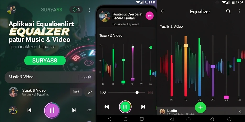 Tampilan antarmuka SURYA88 yang intuitif untuk pengaturan Equalizer.