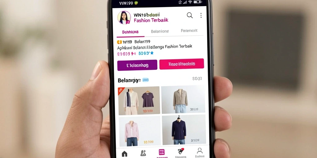 Antarmuka WIN199 menampilkan koleksi fashion yang menarik dan mudah dijelajahi.